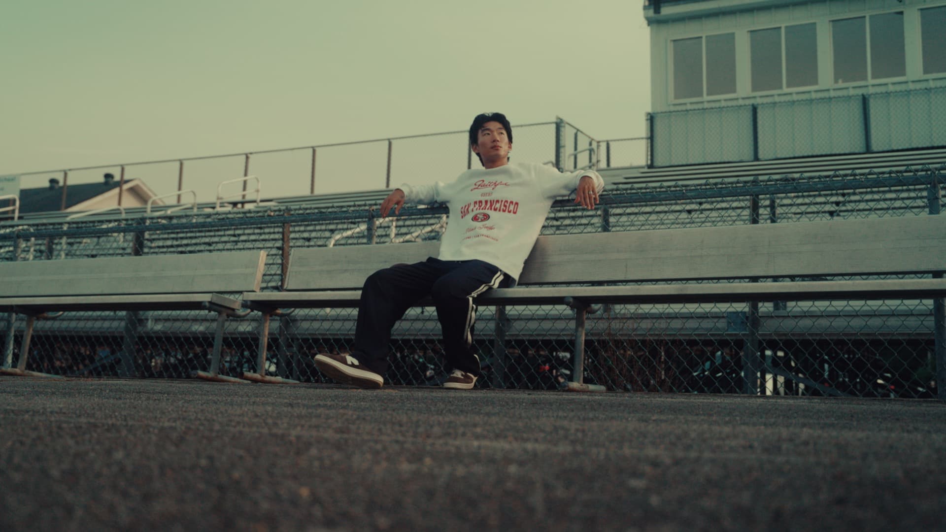Film frame from the NFL campaign for Nana Judy