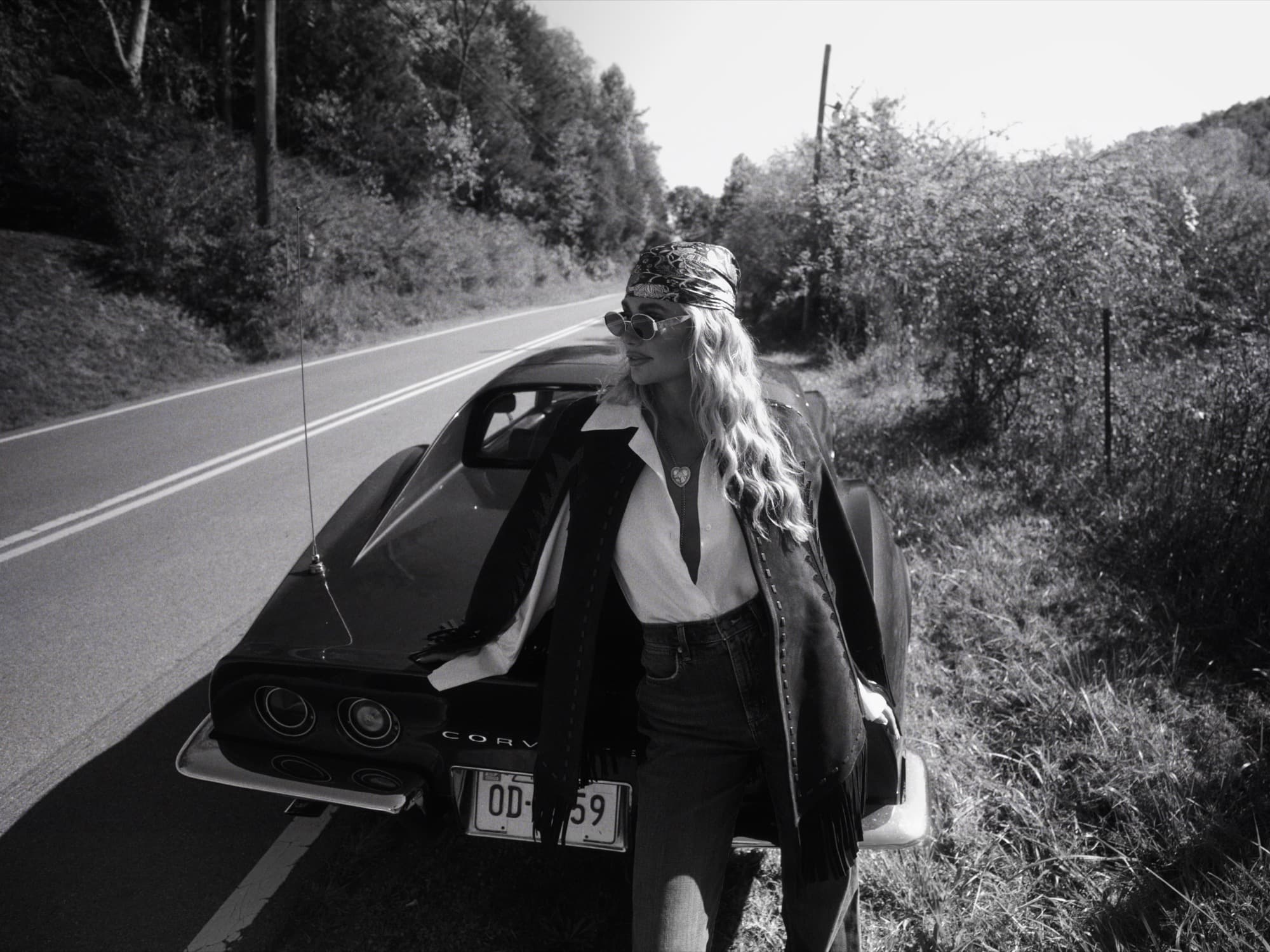 Black-and-white frame from the Western & Co. campaign film